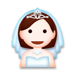 👰🏻 Emoji Noiva: Pele Clara na LG G5.