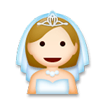 Emoji 👰🏼 Persona Con Velo: Carnagione Abbastanza Chiara su LG G5.