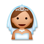 Emoji 👰🏽 Persona Con Velo: Carnagione Olivastra su LG G5.