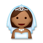 👰🏾 Emoji Person mit Schleier: mitteldunkle Hautfarbe LG G5.