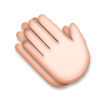 Emoji 👏🏻 Mani Che Applaudono: Carnagione Chiara su LG G5.