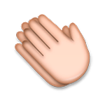 👏🏼 Emoji klatschende Hände: mittelhelle Hautfarbe LG G5.