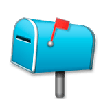 📫 Emoji geschlossener Briefkasten mit Post LG G5.