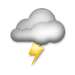 🌩️ Emoji Nuvem Com Trovão na LG G5.