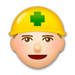 👷🏼 Emoji Bauarbeiter(in): mittelhelle Hautfarbe LG G5.