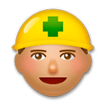 Emoji 👷🏽 Operaio Edile: Carnagione Olivastra su LG G5.