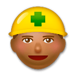 👷🏾 Emoji Bauarbeiter(in): mitteldunkle Hautfarbe LG G5.
