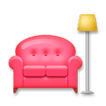 🛋️ Emoji Sofá E Luminária na LG G5.
