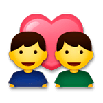 👨‍❤️‍👨 Emoji Pareja Enamorada: Hombre Y Hombre en LG G5.