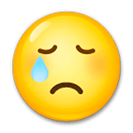 😢 Emoji Rosto Chorando na LG G5.
