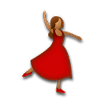 💃🏽 Emoji Mulher Dançando: Pele Morena na LG G5.