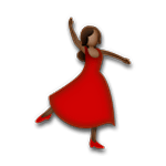 💃🏿 Emoji tanzende Frau: dunkle Hautfarbe LG G5.