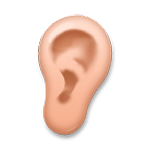Emoji 👂🏽 Orecchio: Carnagione Olivastra su LG G5.