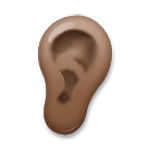 👂🏿 Emoji Orelha: Pele Escura na LG G5.