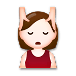 💆🏻 Emoji Person, die eine Kopfmassage bekommt: helle Hautfarbe LG G5.