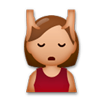 💆🏽 Emoji Pessoa Recebendo Massagem Facial: Pele Morena na LG G5.