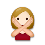 🙅🏼 Emoji Person mit überkreuzten Armen: mittelhelle Hautfarbe LG G5.