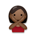 🙅🏿 Emoji Persona Haciendo El Gesto De «no»: Tono De Piel Oscuro en LG G5.
