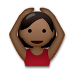 Emoji 🙆🏿 Persona Con Gesto OK: Carnagione Scura su LG G5.