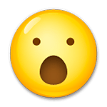 Emoji 😮 Faccina Con Bocca Aperta su LG G5.