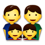 👨‍👨‍👧‍👧 Emoji Familie: Mann, Mann, Mädchen und Mädchen LG G5.