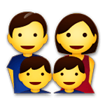 👨‍👩‍👦‍👦 Emoji Familie: Mann, Frau, Junge und Junge LG G5.