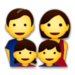👨‍👩‍👧‍👦 Emoji Familie: Mann, Frau, Mädchen und Junge LG G5.