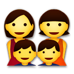 👩‍👩‍👦‍👦 Emoji Família: Mulher, Mulher, Menino E Menino na LG G5.
