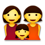 👩‍👩‍👧 Emoji Familie: Frau, Frau und Mädchen LG G5.