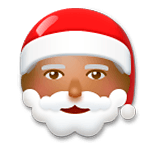 🎅🏾 Emoji Papá Noel: Tono De Piel Oscuro Medio en LG G5.