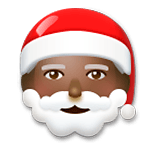 🎅🏿 Emoji Papá Noel: Tono De Piel Oscuro en LG G5.