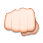 Emoji 👊🏻 Pugno Chiuso: Carnagione Chiara su LG G5.