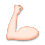 💪🏻 Emoji Bíceps Flexionado: Tono De Piel Claro en LG G5.