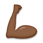 💪🏿 Emoji Bíceps Flexionado: Tono De Piel Oscuro en LG G5.