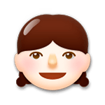 👧🏻 Emoji Mädchen: helle Hautfarbe LG G5.
