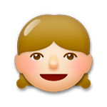 👧🏼 Emoji Mädchen: mittelhelle Hautfarbe LG G5.