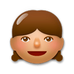 👧🏽 Emoji Menina: Pele Morena na LG G5.