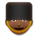 💂🏿 Emoji Guardia: Tono De Piel Oscuro en LG G5.