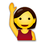 🙋 Emoji Persona Con La Mano Levantada en LG G5.