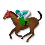 Emoji 🏇🏽 Ippica: Carnagione Olivastra su LG G5.