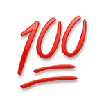 Emoji 💯 100 Punti su LG G5.