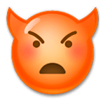 👿 Emoji Rosto Zangado Com Chifres na LG G5.