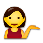 💁 Emoji Pessoa Com A Palma Virada Para Cima na LG G5.