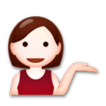 💁🏻 Emoji Persona De Mostrador De Información: Tono De Piel Claro en LG G5.