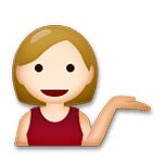 💁🏼 Emoji Pessoa Com A Palma Virada Para Cima: Pele Morena Clara na LG G5.
