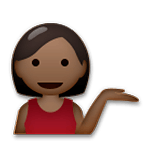 💁🏿 Emoji Persona De Mostrador De Información: Tono De Piel Oscuro en LG G5.