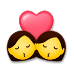 👩‍❤️‍💋‍👩 Emoji Beijo: Mulher E Mulher na LG G5.