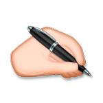 🖎 Emoji Mão esquerda escrevendo na LG G5.