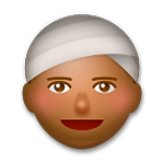 Emoji 👳🏾 Persona Con Turbante: Carnagione Abbastanza Scura su LG G5.