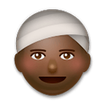 Emoji 👳🏿 Persona Con Turbante: Carnagione Scura su LG G5.